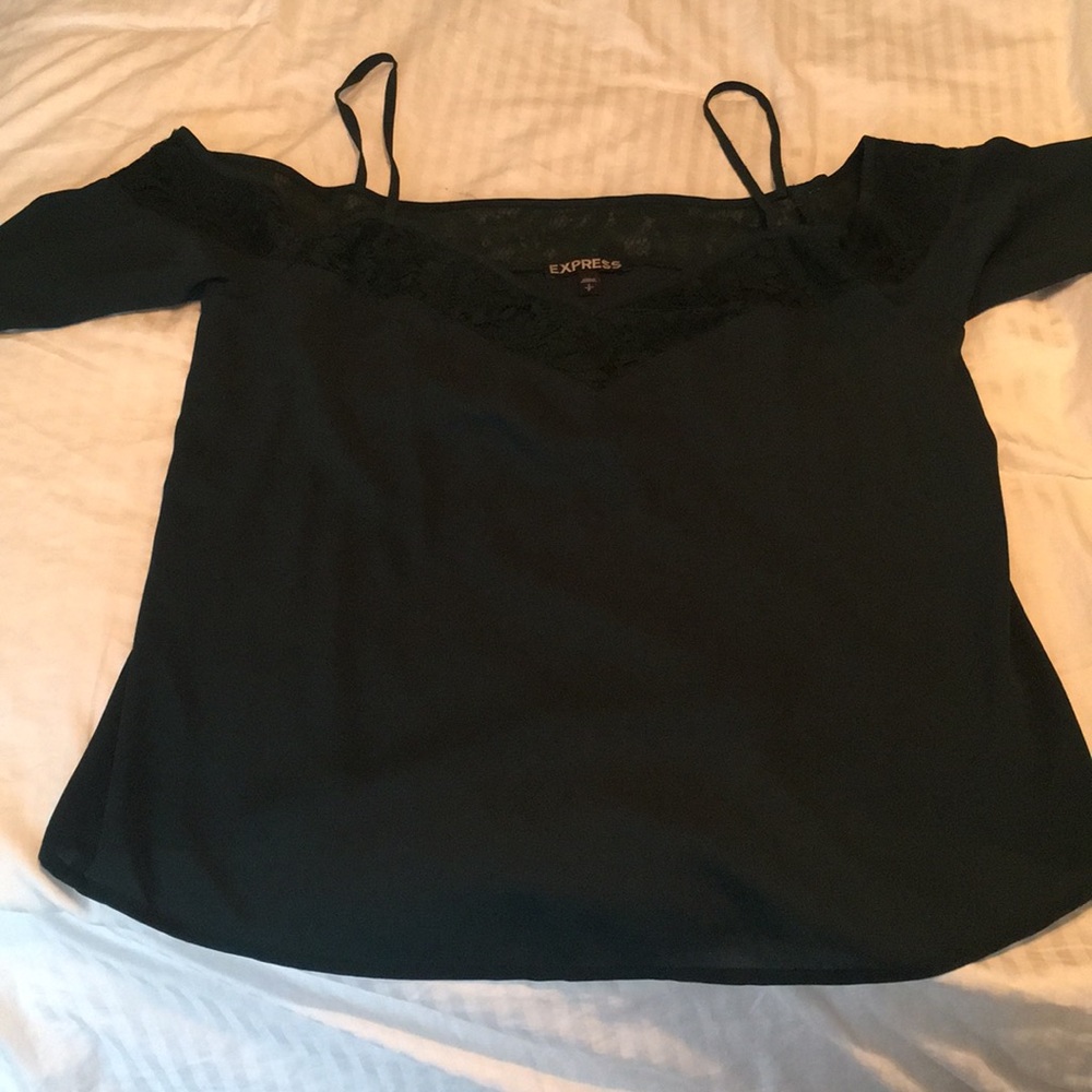 Dark Green Off the Shoulder Blouse